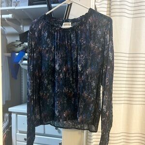 Floral Print Long Sleeve Women's Top